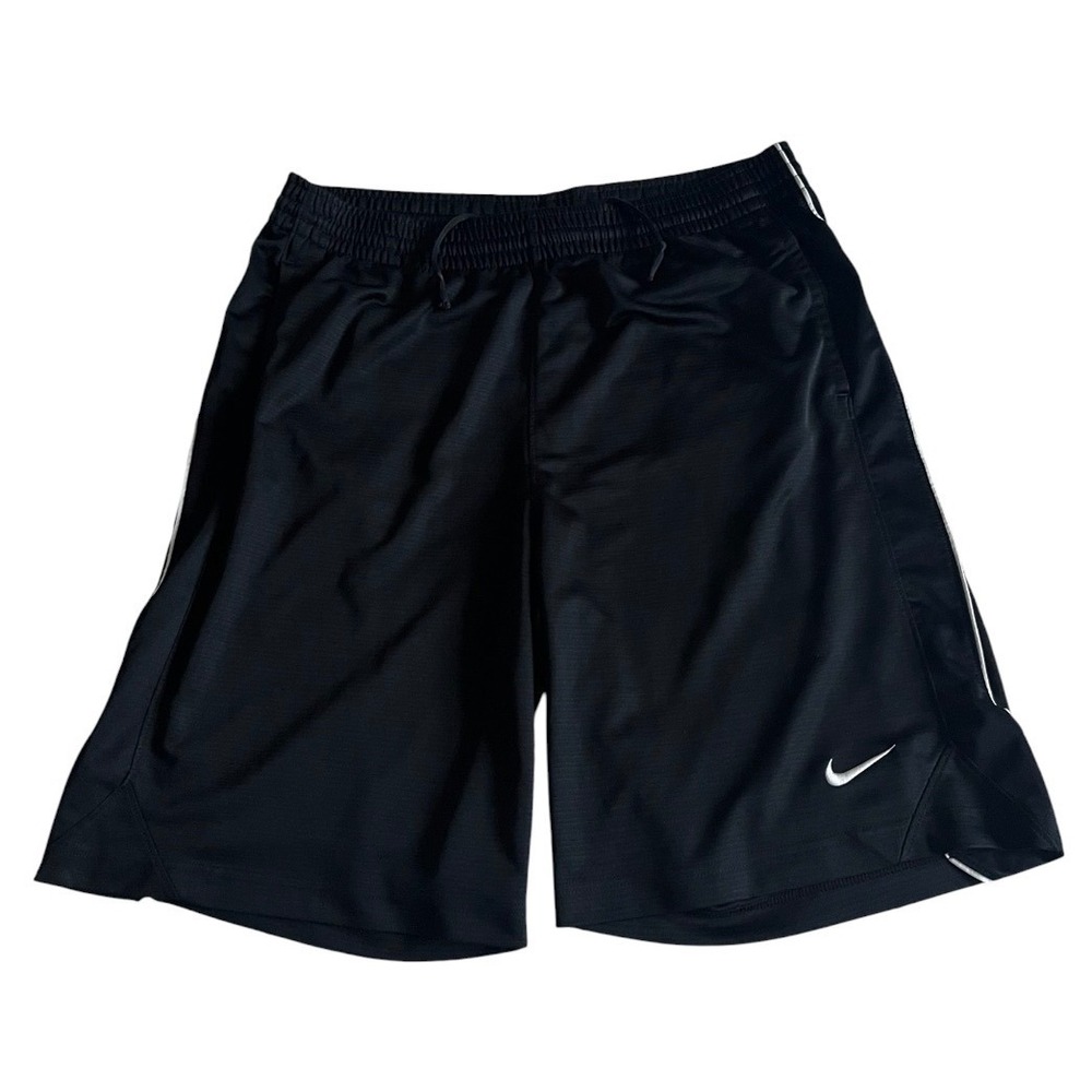 Nike Basketball Shorts Mens Swoosh Black White Performance Size Large